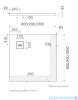 Schedpol Schedline Protos Grey Stone brodzik kwadratowy 100x100x3,5cm 3SP.P1K-100100/S/ST-M1/S/ST